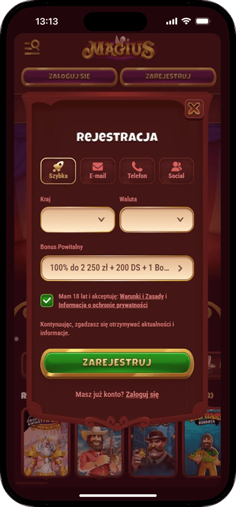 Rejestracja Magius